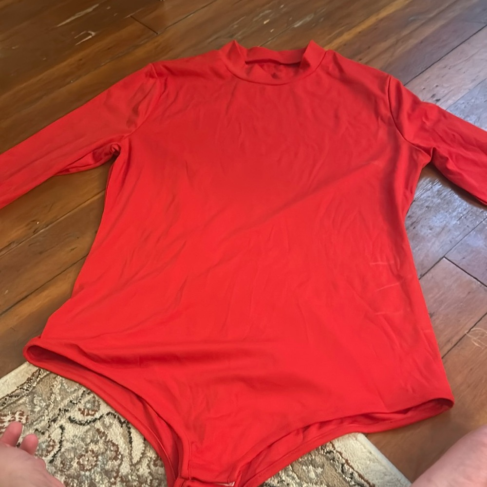 Red body suit